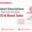 Product descriptions that can increase SEO & boost sales