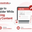 Things to Consider While Writing Blog Content