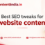 Best SEO tweaks for website content