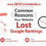 Reasons Your Website Lost Google Rankings
