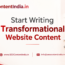 Start Writing Transformational Website Content
