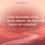 Why Blogs Article Arenot Ranking