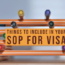 Things to Include in Your SOP for Visa