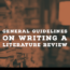 GUIDELINES FOR WRITING A LITERATURE REVIEW