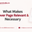 What Makes Cover Page Relevant & Necessary